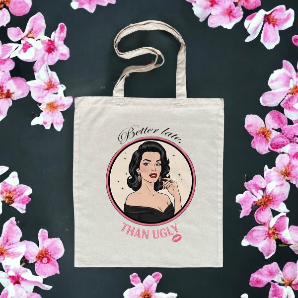 tote bag better late